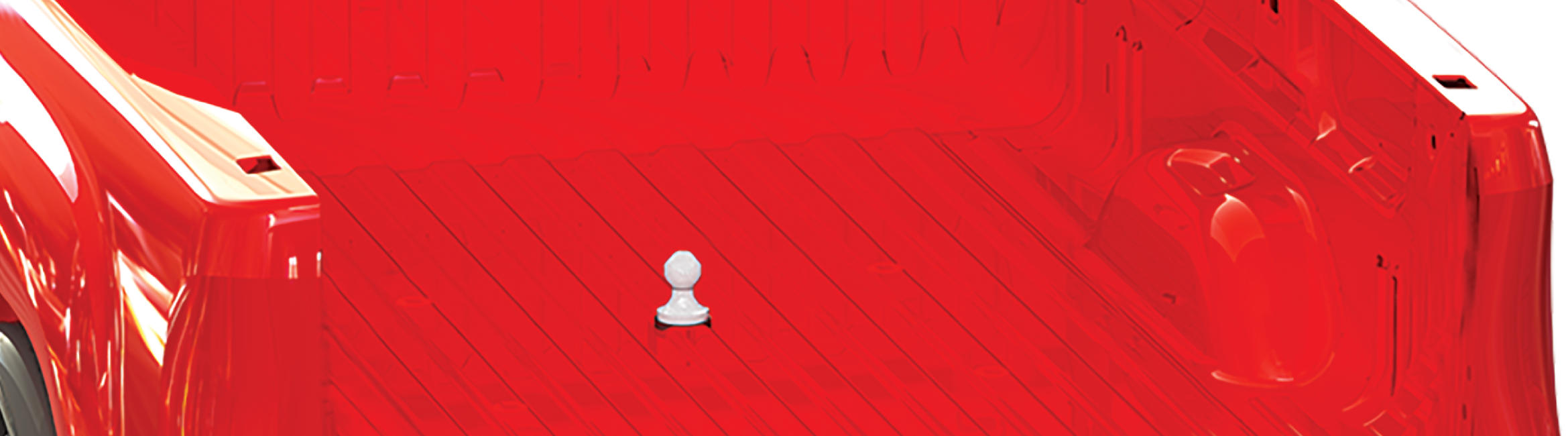 single point attachment red truck